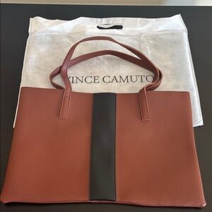 Vince Camuto Brown and Black Tote Bag